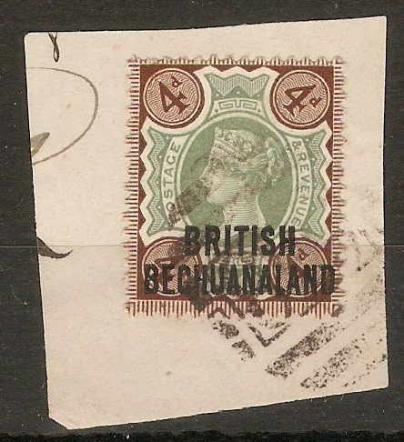Bechuanaland 1891 4d Green and purple-brown. SG35.